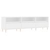 vidaXL Meuble TV blanc 150x30x44,5 cm bois d'ing&eacute;nierie