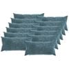 vidaXL Coussin avec oreiller HEERLEN 12 pi&egrave;ces Bleu Tissu Chenille