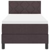 vidaXL Lit &agrave; ressorts avec matelas Marron fonc&eacute; 80 x 200 cm tissu
