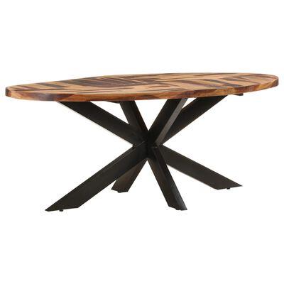 vidaXL Table de salle à manger ovale 200x100x75 cm Bois d'acacia