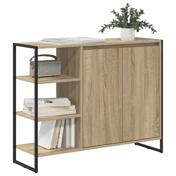 vidaXL Meuble d'appoint Sonoma 96,5 x 30 x 75 cm Bois d'ing&eacute;nierie