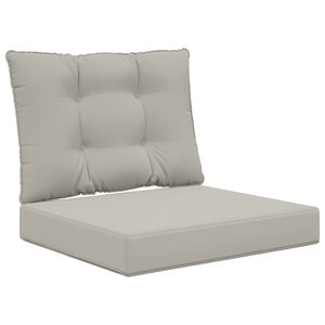vidaXL Coussin de canap&eacute; d'ext&eacute;rieur 2 pcs Gris Polyester