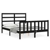 vidaXL Cadre de lit sans matelas noir 140x200 cm bois massif de pin