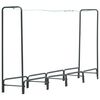 vidaXL Portant de bois de chauffage Anthracite 240x35x120 cm Acier