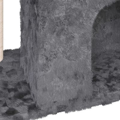 vidaXL Arbre à chat avec griffoir en sisal Gris foncé 51 cm