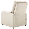vidaXL Fauteuil de massage TV inclinable cr&egrave;me Tissu