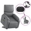 vidaXL Fauteuil inclinable de massage &eacute;lectrique gris similicuir