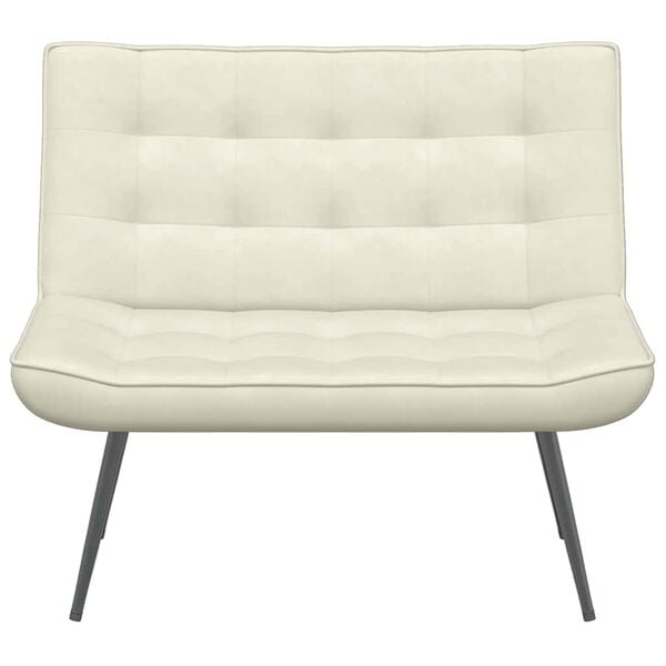 vidaXL Banc crème 110x74x84 cm velours