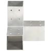 vidaXL Connecteurs de poteau 4 pcs Forme en Y M&eacute;tal galvanis&eacute; 71x71 mm