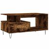 vidaXL Table basse Ch&ecirc;ne fum&eacute; 90x49x45 cm Bois d'ing&eacute;nierie