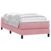 vidaXL Sommier &agrave; lattes de lit avec matelas rose 100x220 cm velours