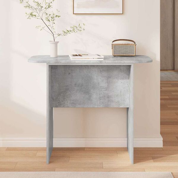vidaXL Table console Gris b&eacute;ton 93 x 40 x 75 cm Bois d'ing&eacute;nierie