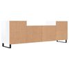vidaXL Meuble TV Blanc brillant 160x35x55 cm Bois d'ing&eacute;nierie