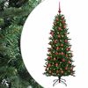 vidaXL Sapin de No&euml;l artificiel avec boules 120 cm 150 LED Blanc chaud