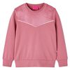 Sweatshirt pour enfants velours patchwork framboise 128