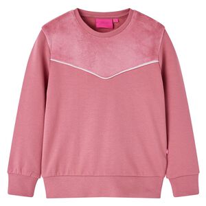 Sweatshirt pour enfants velours patchwork framboise 128