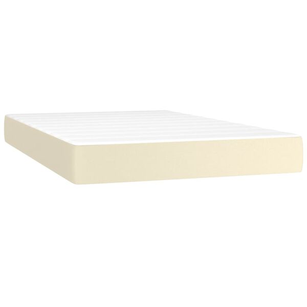 vidaXL Matelas de lit &agrave; ressorts ensach&eacute;s fermet&eacute; moyenne Cr&egrave;me 120x200x20 cm