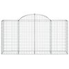 vidaXL Paniers à gabions arqués 10 pcs 200x50x100/120 cm fer galvanisé