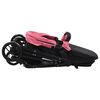 vidaXL Poussette/Landau b&eacute;b&eacute; 2-en-1 Rose et noir Acier