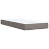 vidaXL Sommier &agrave; lattes de lit avec matelas Taupe 100x200 cm Tissu