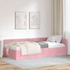 vidaXL Cadre de lit d'angle Rose 100 cm x 200 cm Velours