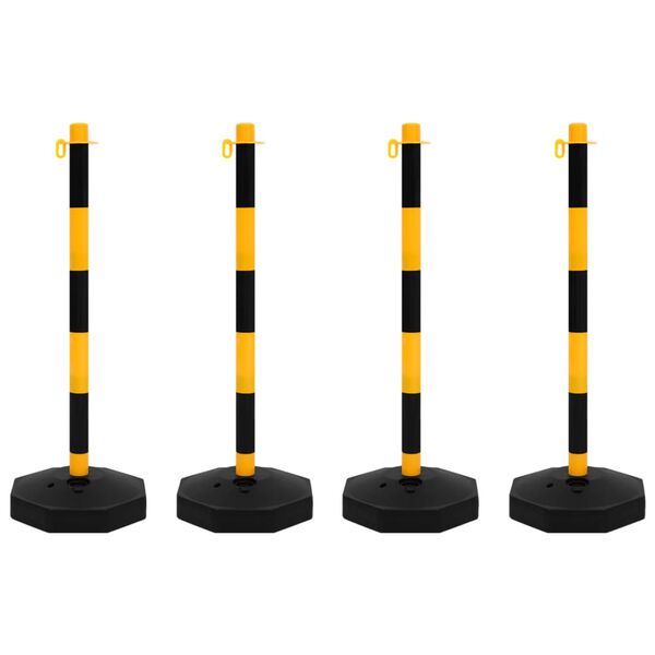 vidaXL Ensemble de poteaux &agrave; cha&icirc;ne avec cha&icirc;ne en plastique 10 m