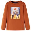 T-shirt enfants &agrave; manches longues orange br&ucirc;l&eacute; 116