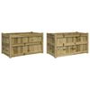 vidaXL Jardini&egrave;res 2 pcs bois de pin impr&eacute;gn&eacute;