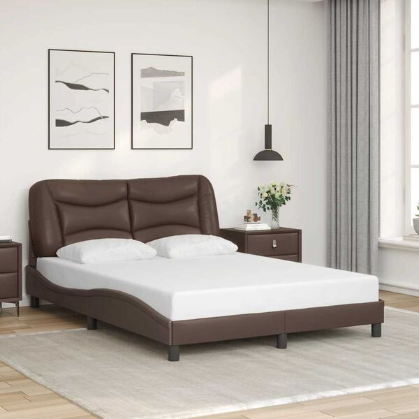 vidaXL Cadre de lit sans matelas Hvar marron 120x200 cm similicuir