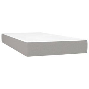 vidaXL Matelas de lit &agrave; ressorts ensach&eacute;s fermet&eacute; moyenne Gris clair 80x200x20cm Tissu