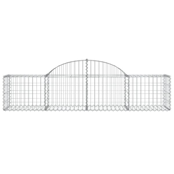 vidaXL Paniers à gabions arqués 18 pcs 200x50x40/60 cm fer galvanisé