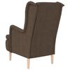 vidaXL Fauteuil avec pieds en bois d'h&eacute;v&eacute;a solide Marron Tissu