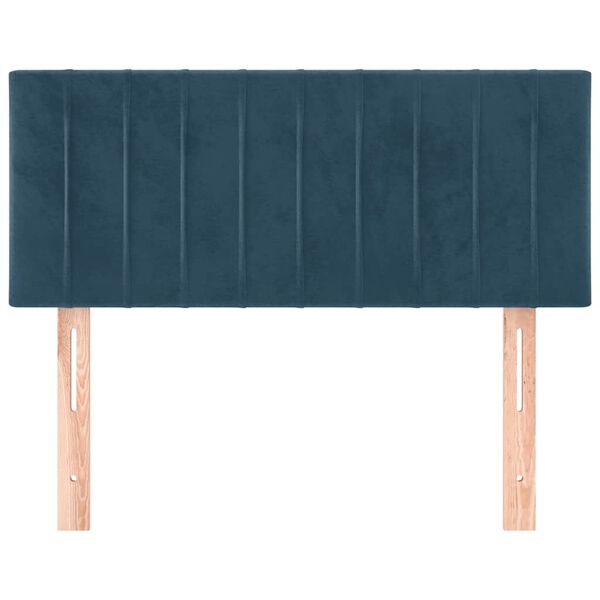 vidaXL T&ecirc;te de lit Bleu fonc&eacute; 80x5x78/88 cm Velours
