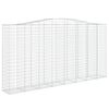 vidaXL Panier de gabions arqu&eacute; 400x50x200/220 cm Fer galvanis&eacute;