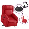 vidaXL Fauteuil inclinable Rouge Similicuir