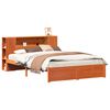 vidaXL Cadre de lit avec t&ecirc;te de lit de rangement 2 pcs Cire marron