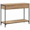 vidaXL Table console avec &eacute;tag&egrave;re Ch&ecirc;ne artisanal 100 x 34,5 x 75 cm