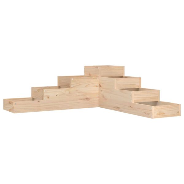 vidaXL Jardini&egrave;re de jardin &agrave; 4 niveaux 106 x 104,5 x 36 cm Bois de pin massif