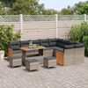 vidaXL Ensemble de canapé de jardin 13 pcs Gris 110 x 55 x 71 cm