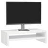 vidaXL Support de moniteur Blanc brillant 42x24x13cm Bois d'ingénierie
