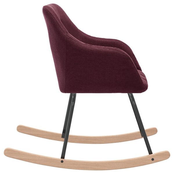 vidaXL Chaise &agrave; bascule Violet Tissu