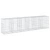 vidaXL Panier gabion avec couvercle 600x100x150 cm fer galvanis&eacute;