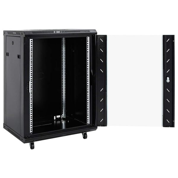 vidaXL Coffret de réseau 15U 19" IP20 noir 60x45x86 cm