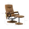 vidaXL Fauteuil de massage avec repose-pied Marron Similicuir daim
