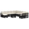 vidaXL Ensemble de canap&eacute; de jardin 12 pcs Noir polyrotin