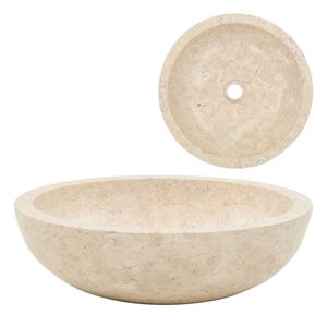 vidaXL &Eacute;vier 40 x 12 cm Marbre Cr&egrave;me