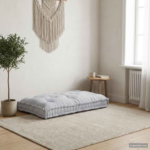 vidaXL Coussin de canap&eacute; sur palette Gris 120 x 80 x 12 cm Tissu