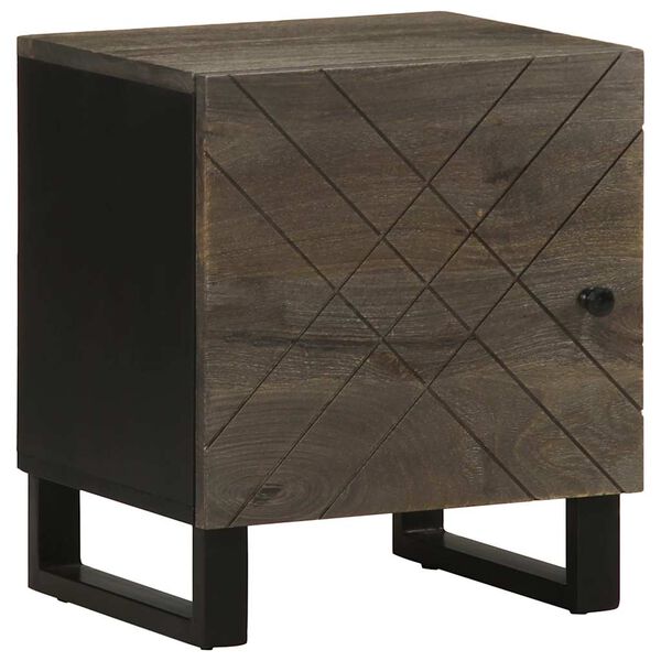 vidaXL Tables de chevet 2 pcs noir 40x33x46 cm bois de manguier solide