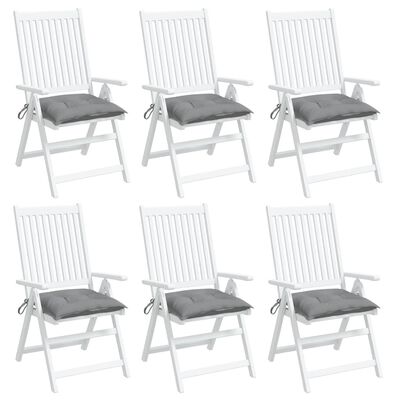 vidaXL Coussins de chaise 6 pcs gris 50x50x7 cm tissu oxford