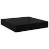 vidaXL &Eacute;tag&egrave;re murale flottante 2 pcs Noir brillant 23x23,5x3,8 cm MDF